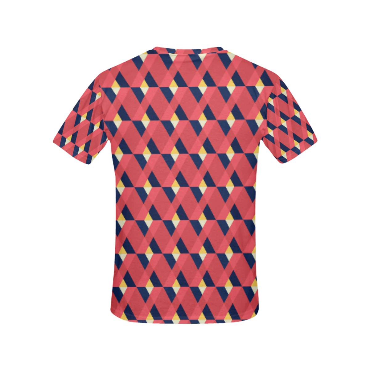 red triangle tile ceramic All Over Print T-Shirt for Women (USA Size) (Model T40)
