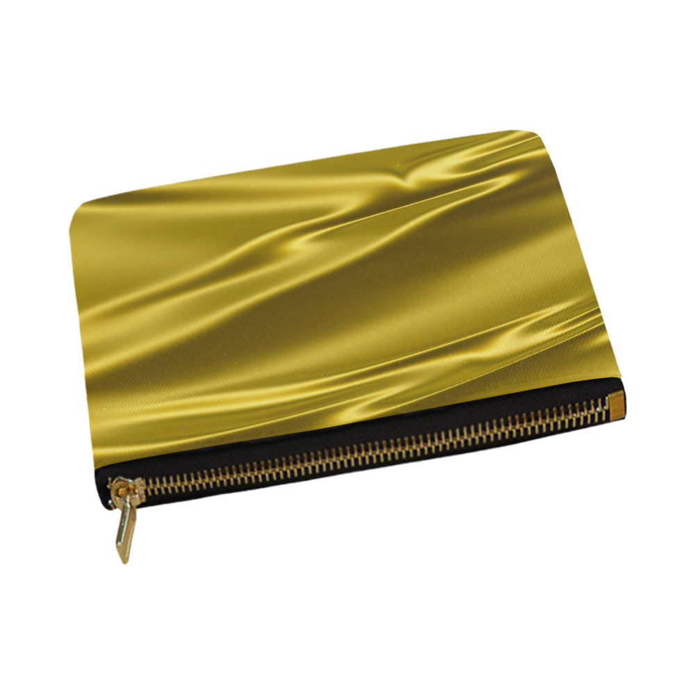 Gold satin 3D texture Carry-All Pouch 12.5''x8.5''