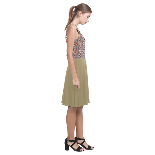 X Marks the Spot Geometric Atalanta Casual Sundress(Model D04)