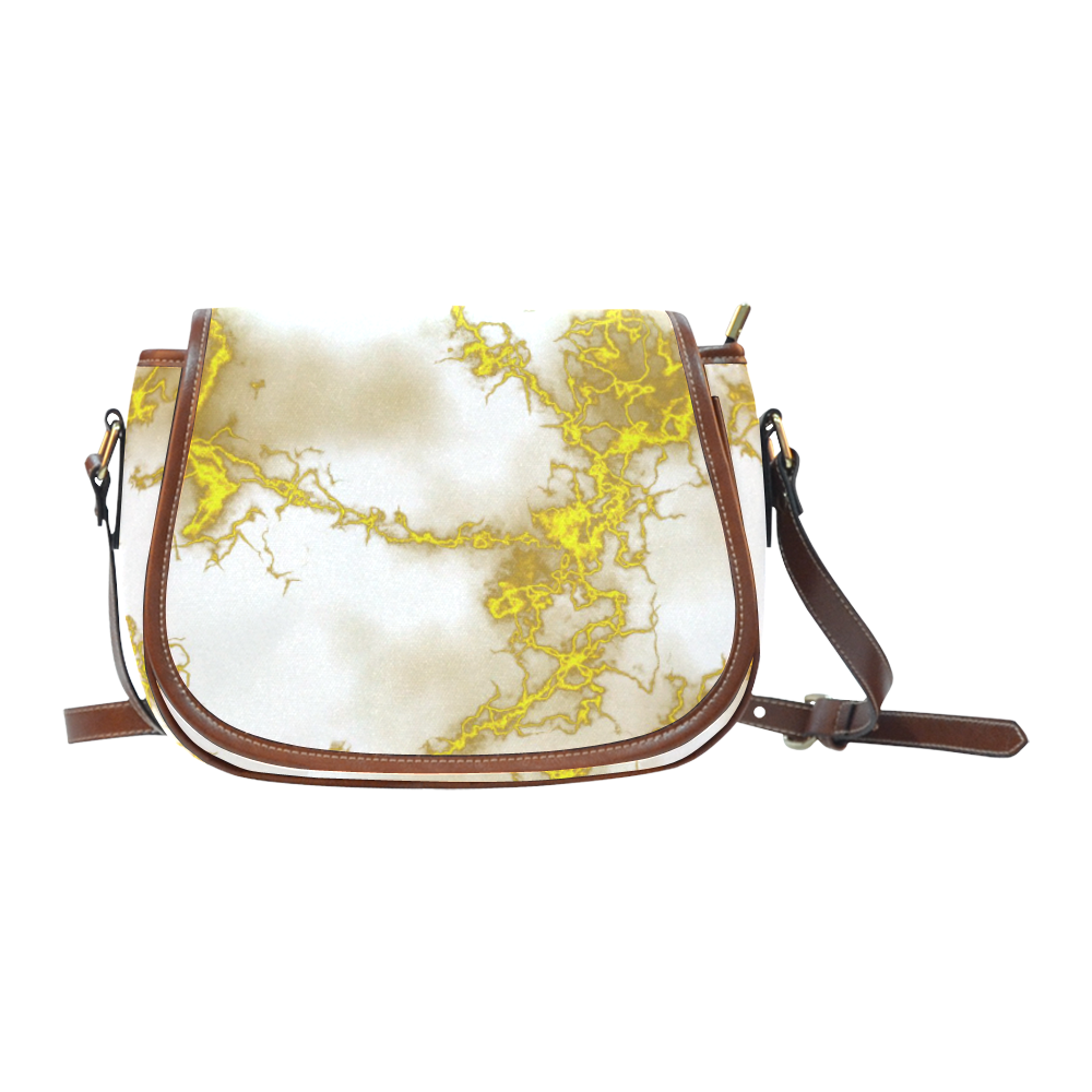 Fabulous marble surface 2B by FeelGood Saddle Bag/Small (Model 1649) Full Customization