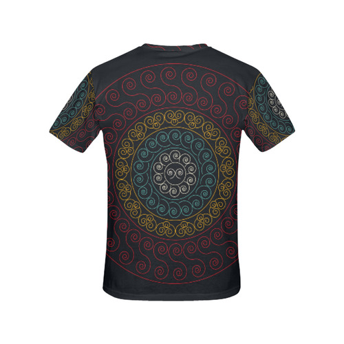 simply circular design mandala All Over Print T-Shirt for Women (USA Size) (Model T40)