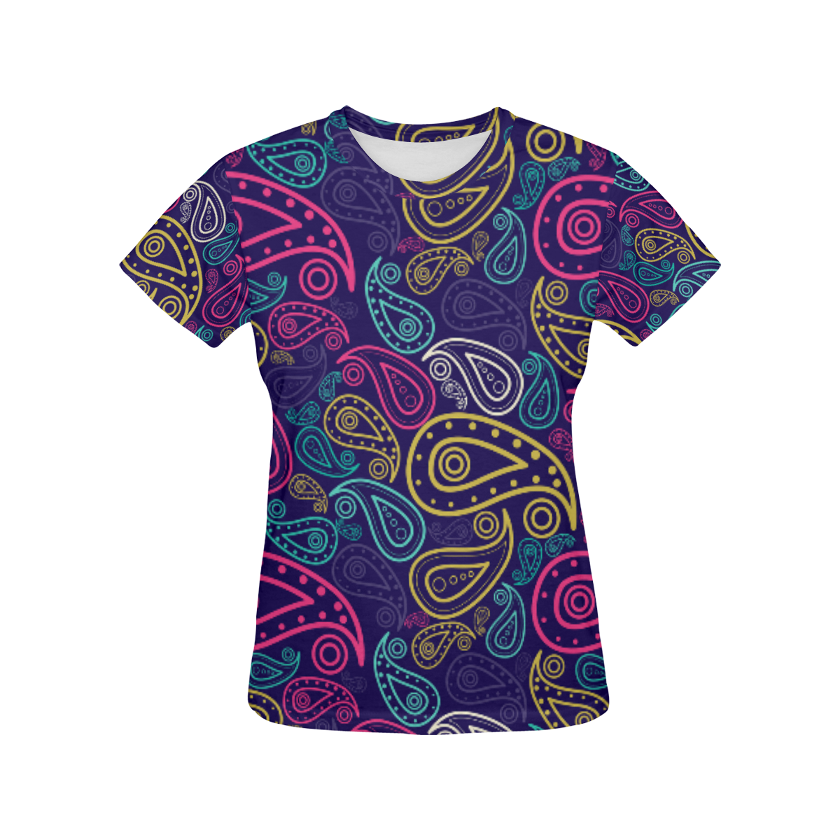 paisley All Over Print T-Shirt for Women (USA Size) (Model T40)