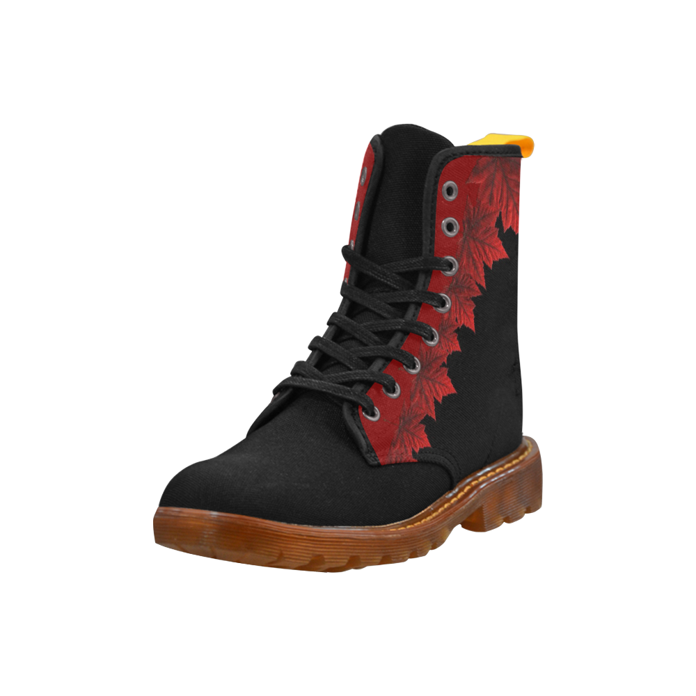 Canada Maple Leaf Boots Black Martin Boots For Women Model 1203H
