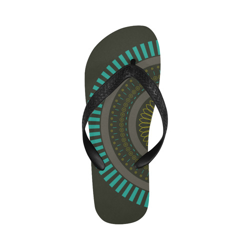 circle zen mandalas Flip Flops for Men/Women (Model 040)