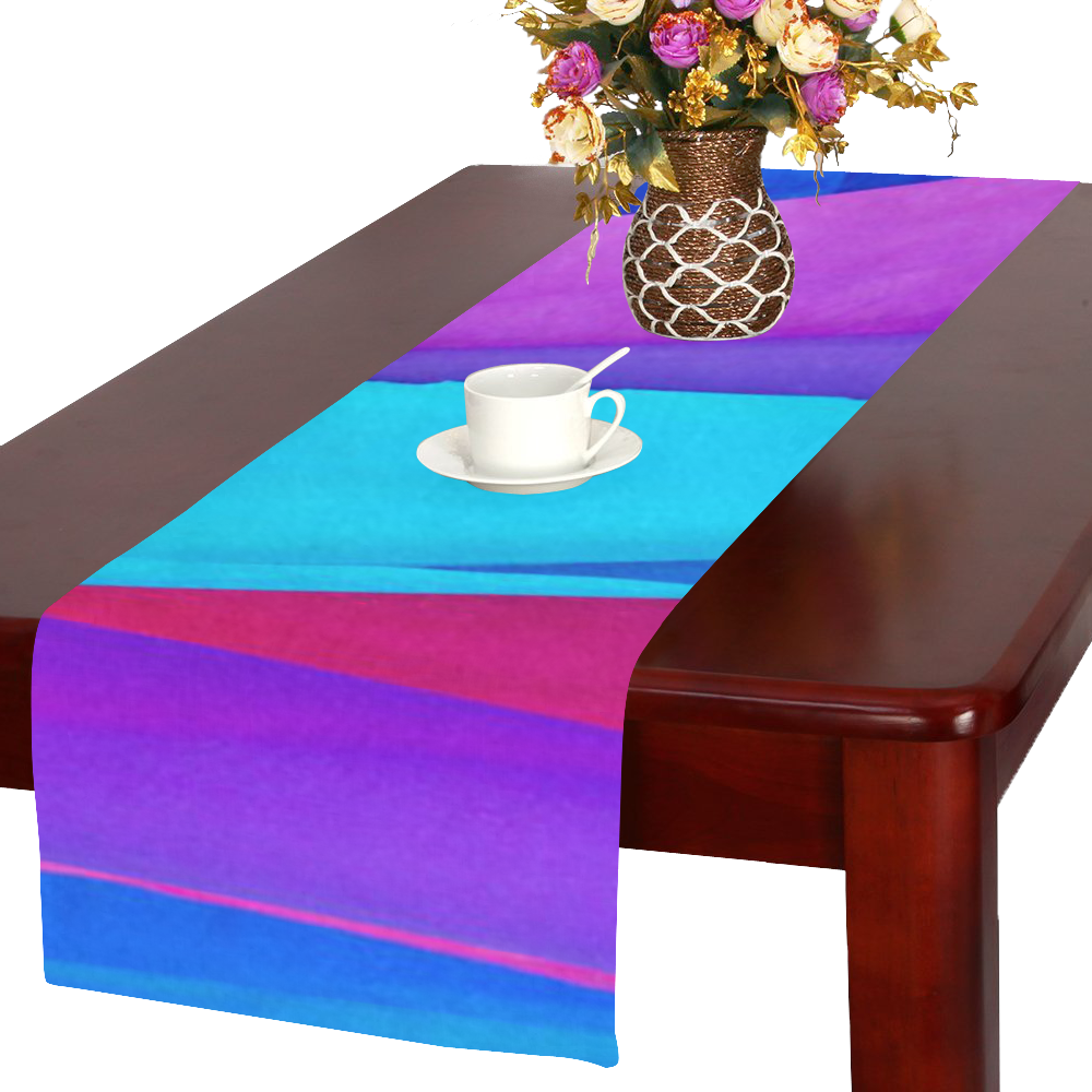 Purple Ribbons Table Runner 16x72 inch