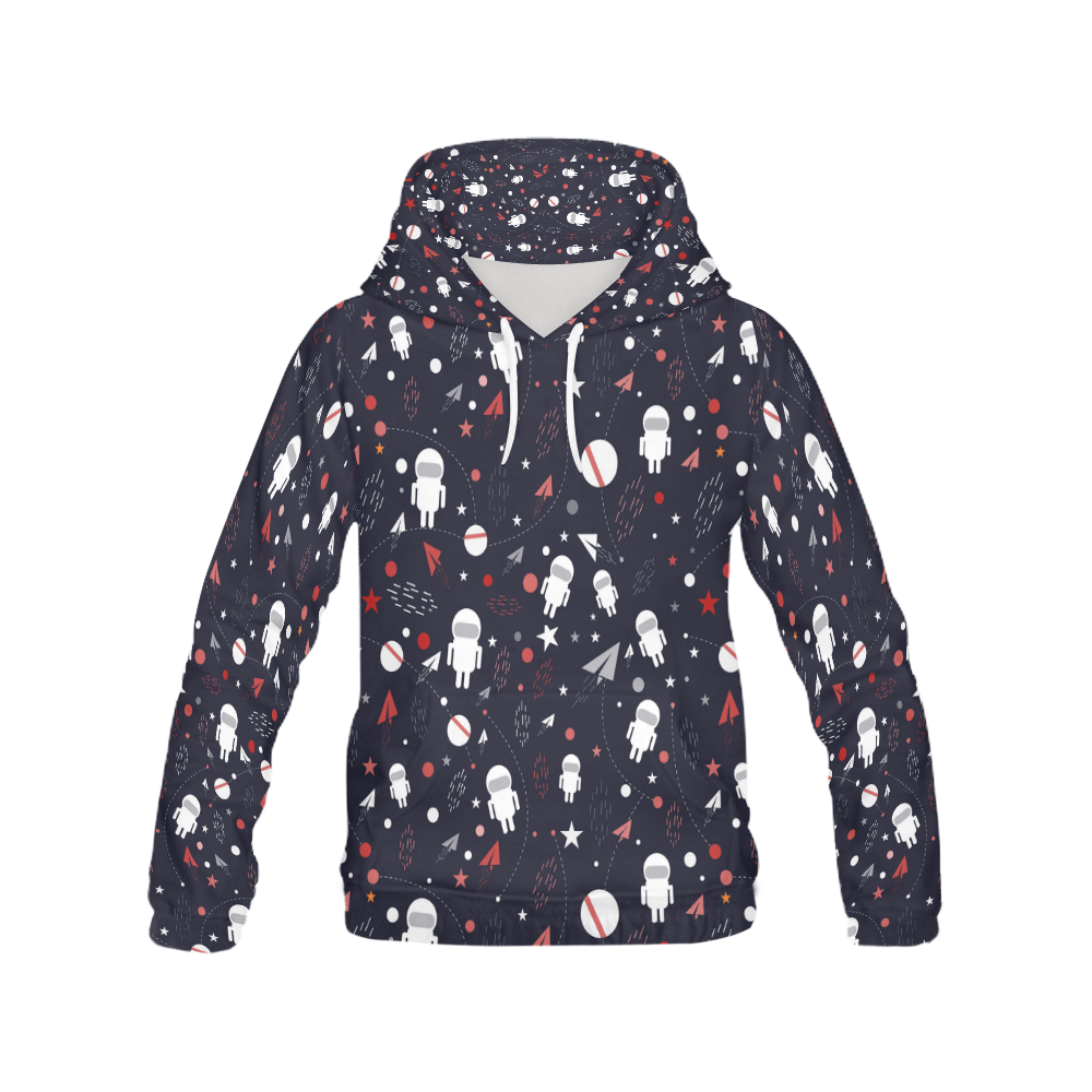 Astronaut Doodle All Over Print Hoodie for Men (USA Size) (Model H13)