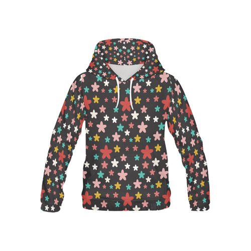 Symmetric Star Flowers All Over Print Hoodie for Kid (USA Size) (Model H13)