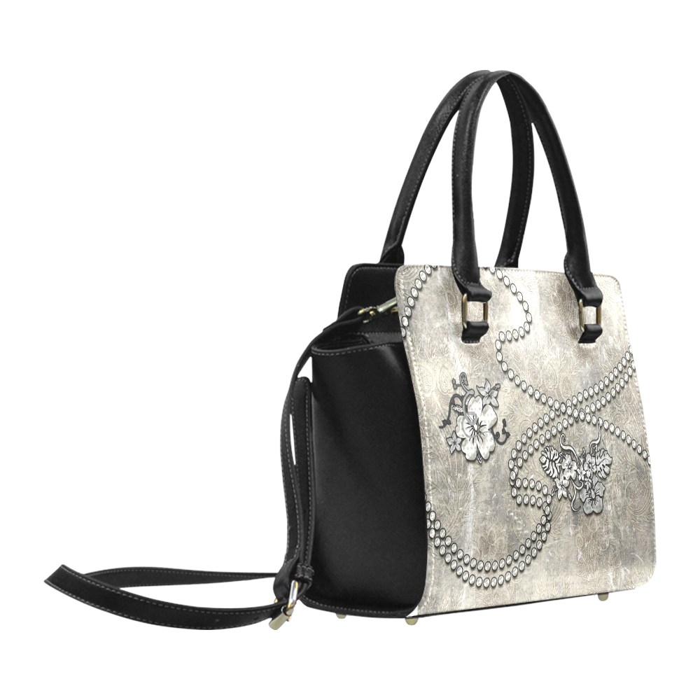 Decorative design, damask Classic Shoulder Handbag (Model 1653)