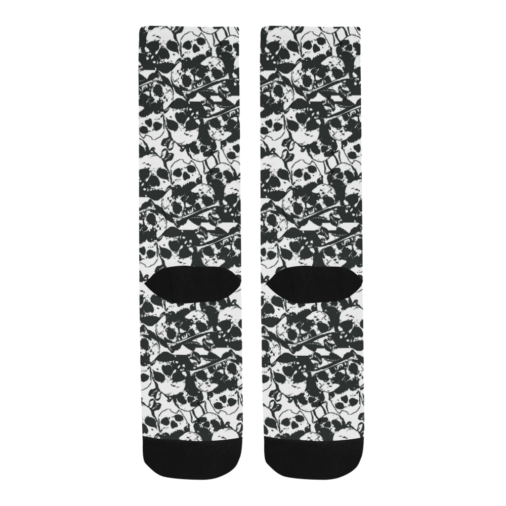 Black and White Skulls Trouser Socks