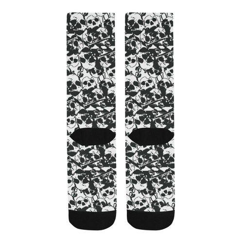 Black and White Skulls Trouser Socks
