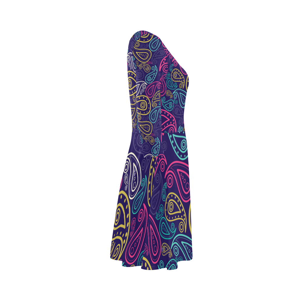 paisley 3/4 Sleeve Sundress (D23)