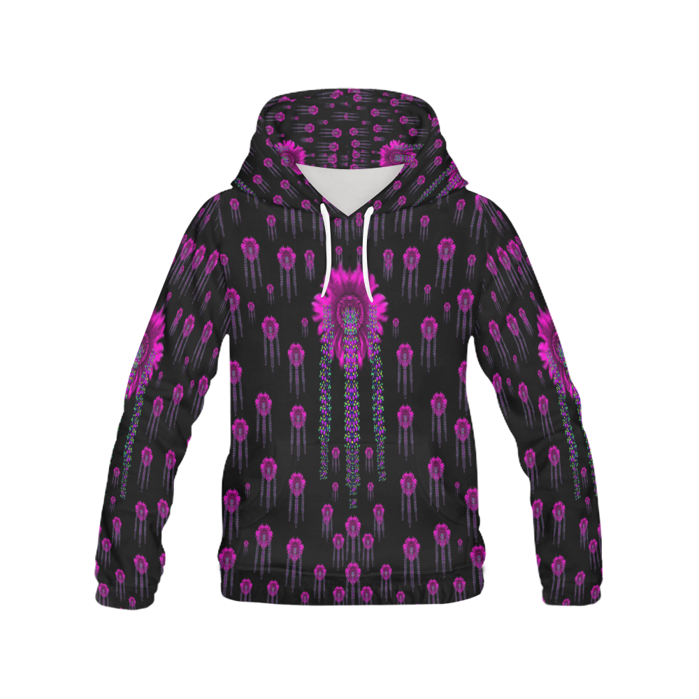 Jungle Flowers All Over Print Hoodie for Women (USA Size) (Model H13)