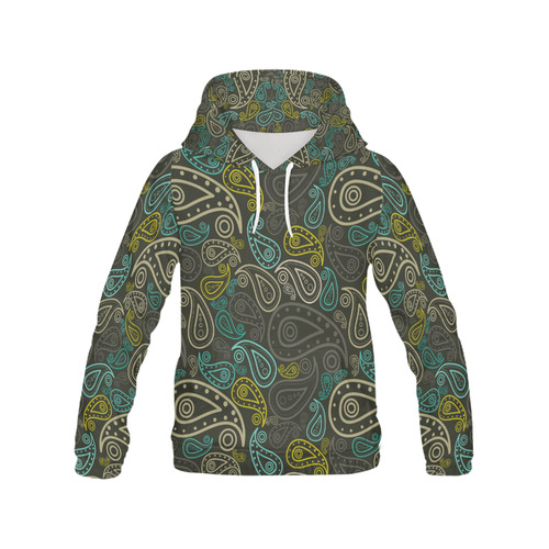 paisley art All Over Print Hoodie for Women (USA Size) (Model H13)