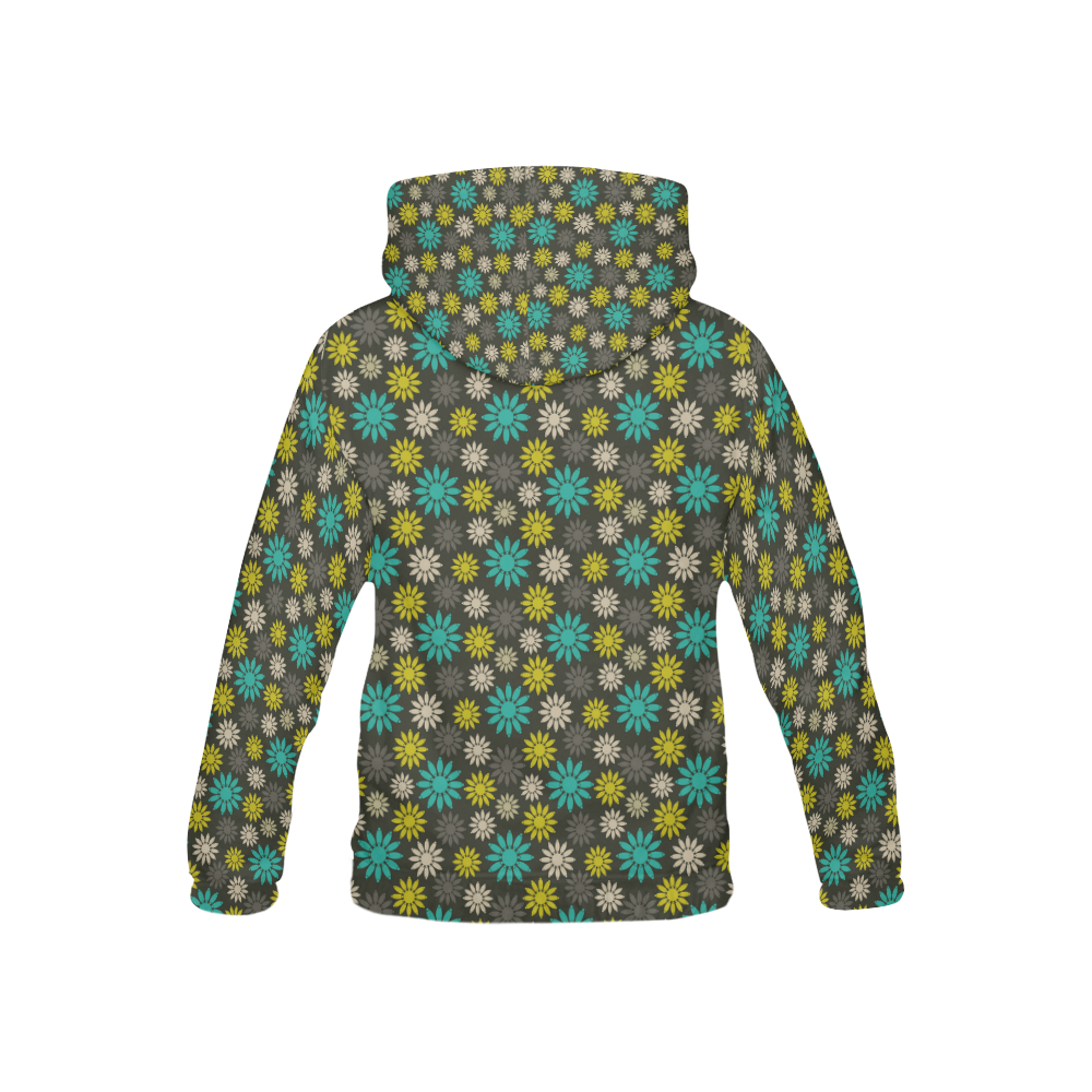 Symbolic Camomiles Floral All Over Print Hoodie for Kid (USA Size) (Model H13)
