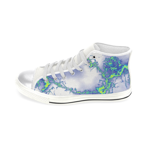 Fabulous marble surface 2C by FeelGood Women's Classic High Top Canvas Shoes (Model 017)