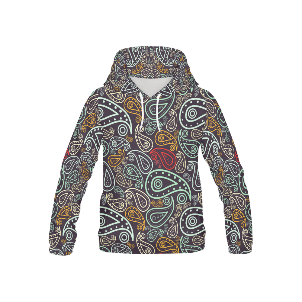 colorful paisley All Over Print Hoodie for Kid (USA Size) (Model H13)