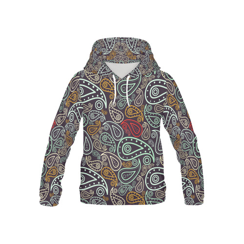 colorful paisley All Over Print Hoodie for Kid (USA Size) (Model H13)