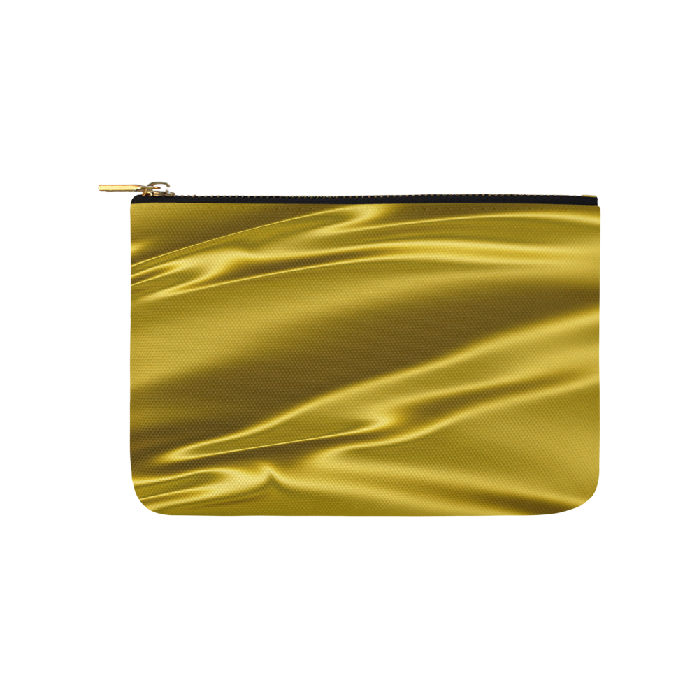 Gold satin 3D texture Carry-All Pouch 9.5''x6''