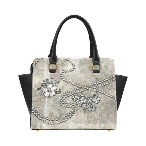 Decorative design, damask Classic Shoulder Handbag (Model 1653)