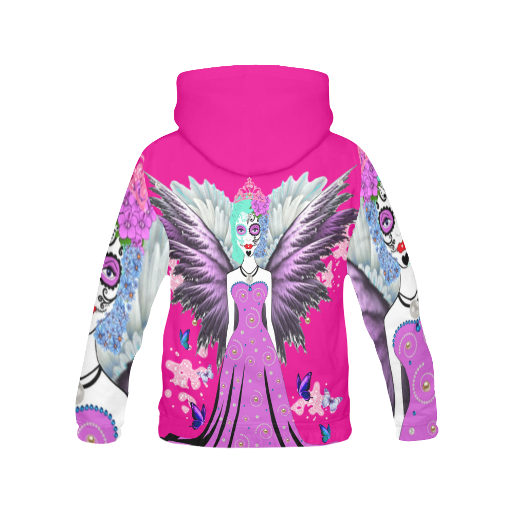Fairy Sugarskull Queen Victoria All Over Print Hoodie for Women (USA Size) (Model H13)