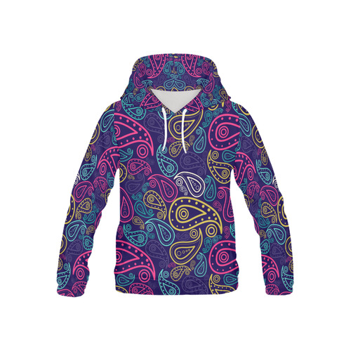 paisley All Over Print Hoodie for Kid (USA Size) (Model H13)