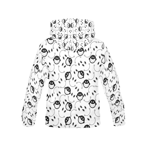 black and white funny monkeys All Over Print Hoodie for Men (USA Size) (Model H13)