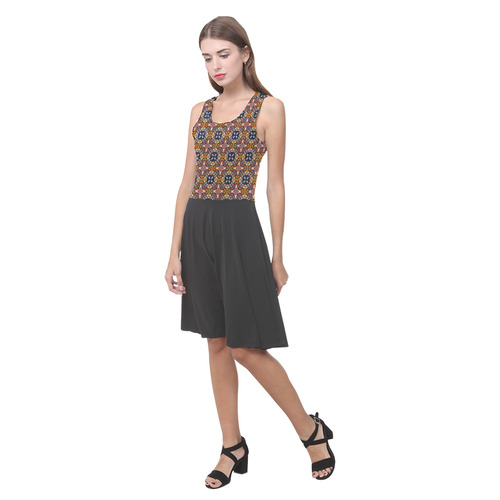 Topaz and Gray Atalanta Casual Sundress(Model D04)