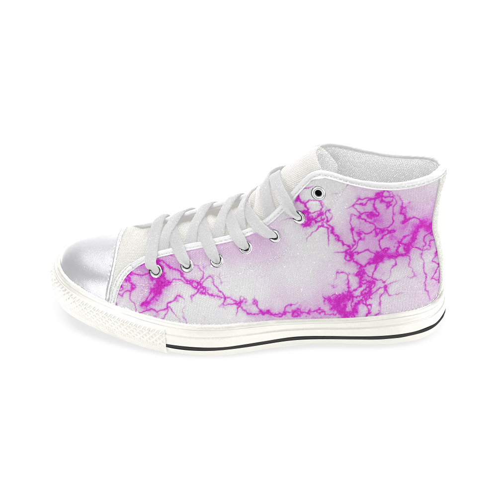 Fabulous marble surface 2A by FeelGood Women's Classic High Top Canvas Shoes (Model 017)