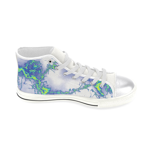 Fabulous marble surface 2C by FeelGood Women's Classic High Top Canvas Shoes (Model 017)