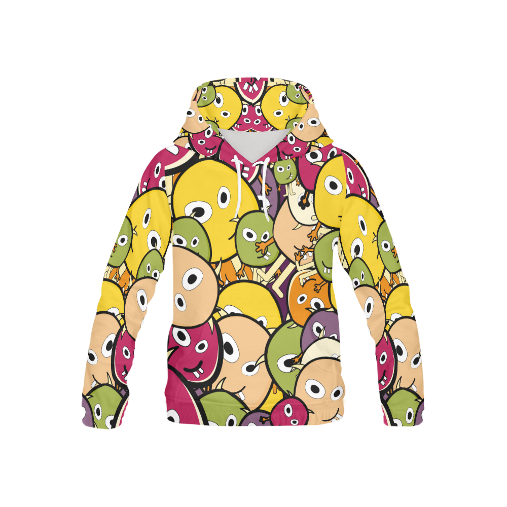 monster colorful doodle All Over Print Hoodie for Kid (USA Size) (Model H13)