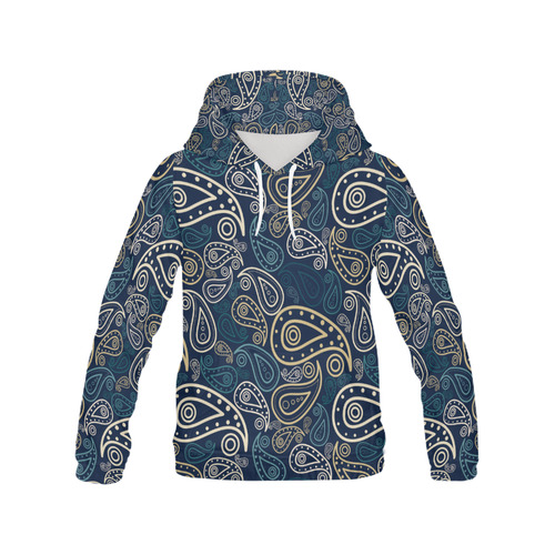 paisley illustration All Over Print Hoodie for Women (USA Size) (Model H13)