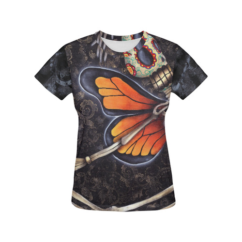 Reaching Up All Over Print T-Shirt for Women (USA Size) (Model T40)