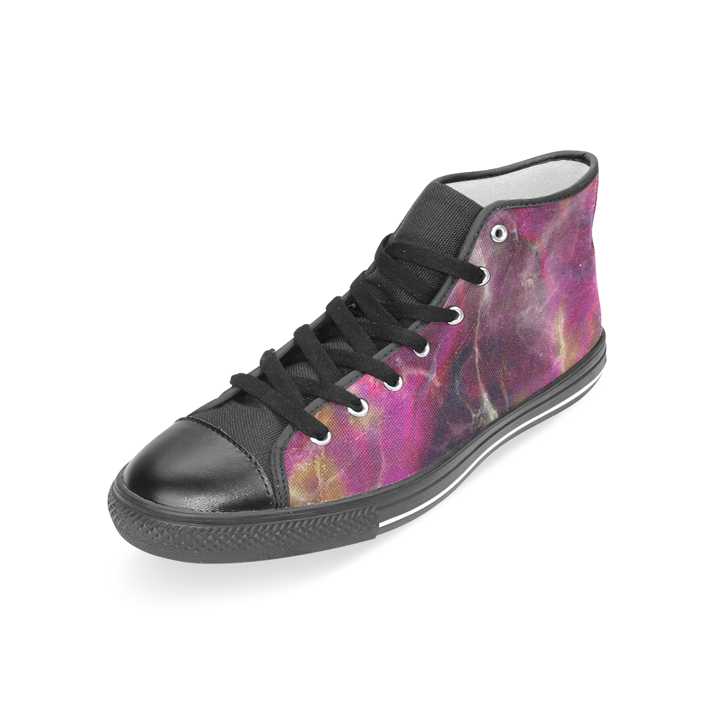Fabulous marble surface C by FeelGood Women's Classic High Top Canvas Shoes (Model 017)