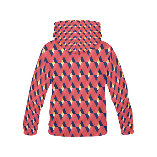 red triangle tile ceramic All Over Print Hoodie for Men (USA Size) (Model H13)
