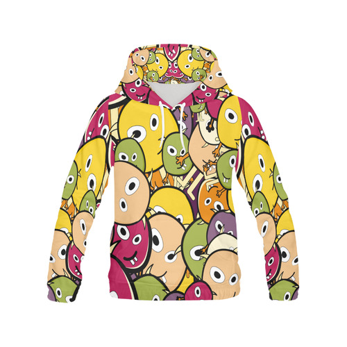 monster colorful doodle All Over Print Hoodie for Men (USA Size) (Model H13)