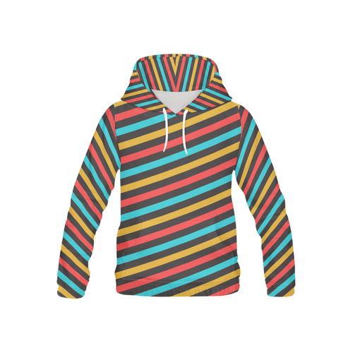 retro stripe All Over Print Hoodie for Kid (USA Size) (Model H13)