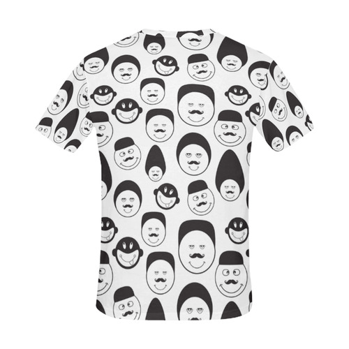 funny emotional faces All Over Print T-Shirt for Men (USA Size) (Model T40)