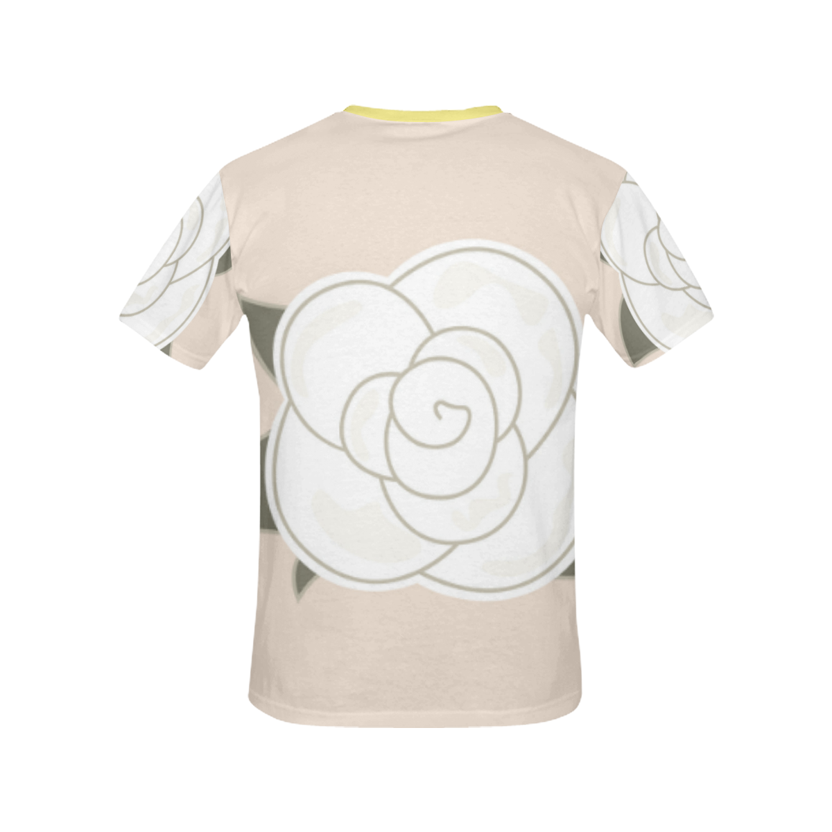 DESIGNERS ALL OVER PRINT TSHIRT Yellow : white Rose All Over Print T-Shirt for Women (USA Size) (Model T40)