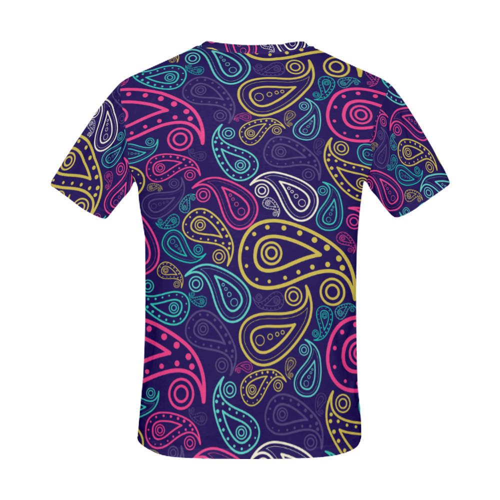 paisley All Over Print T-Shirt for Men (USA Size) (Model T40)