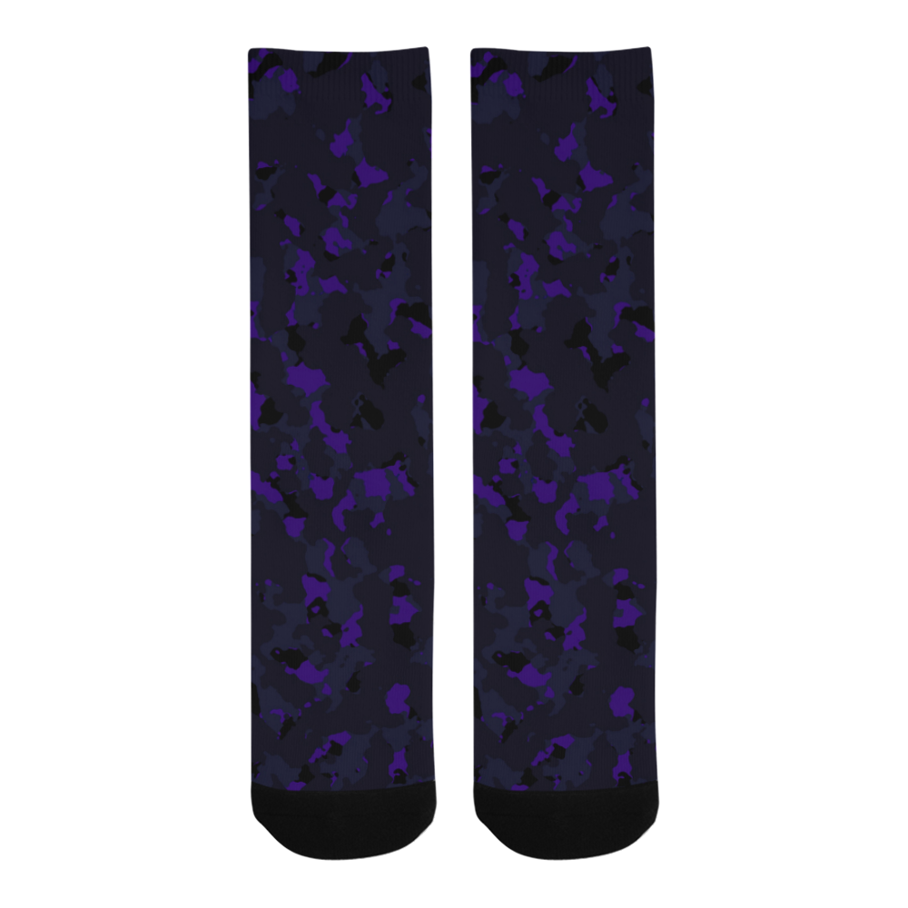 darkpurplecamo1 Trouser Socks