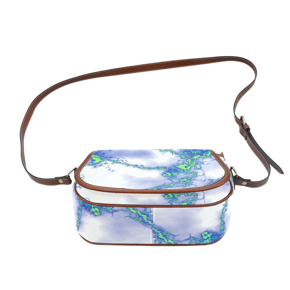Fabulous marble surface 2C by FeelGood Saddle Bag/Small (Model 1649) Full Customization