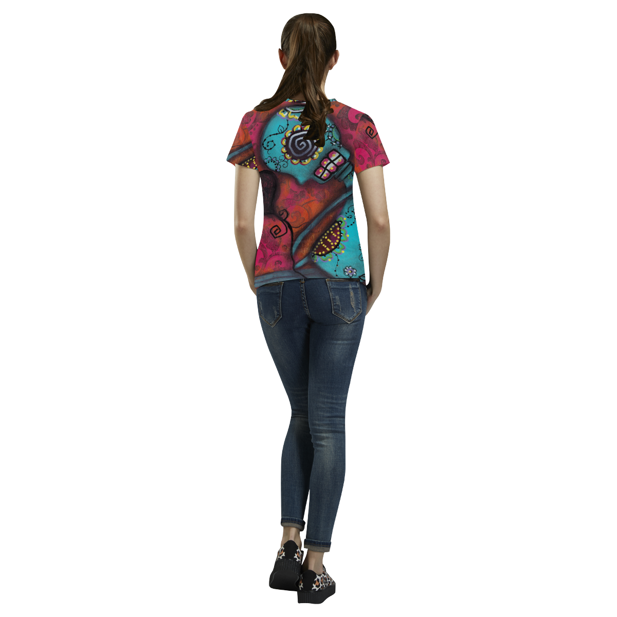 Waiting All Over Print T-Shirt for Women (USA Size) (Model T40)