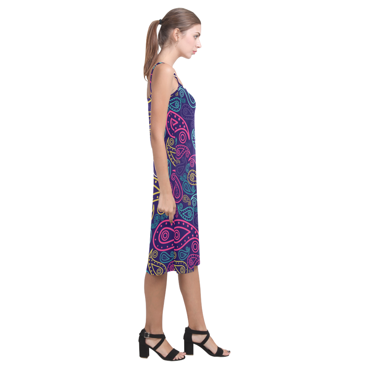 paisley Alcestis Slip Dress (Model D05)