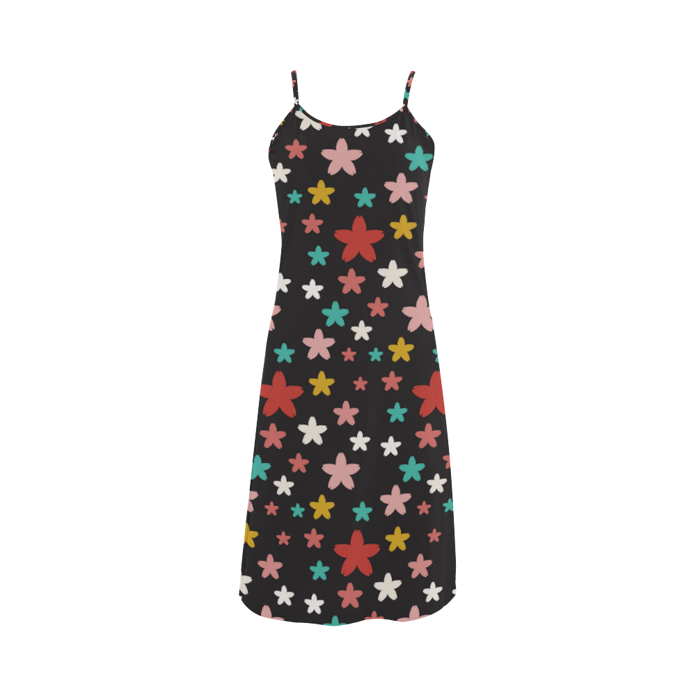 Symmetric Star Flowers Alcestis Slip Dress (Model D05)