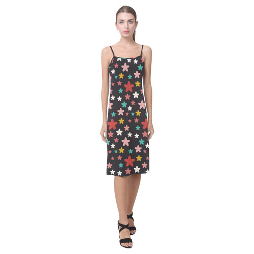 Symmetric Star Flowers Alcestis Slip Dress (Model D05)