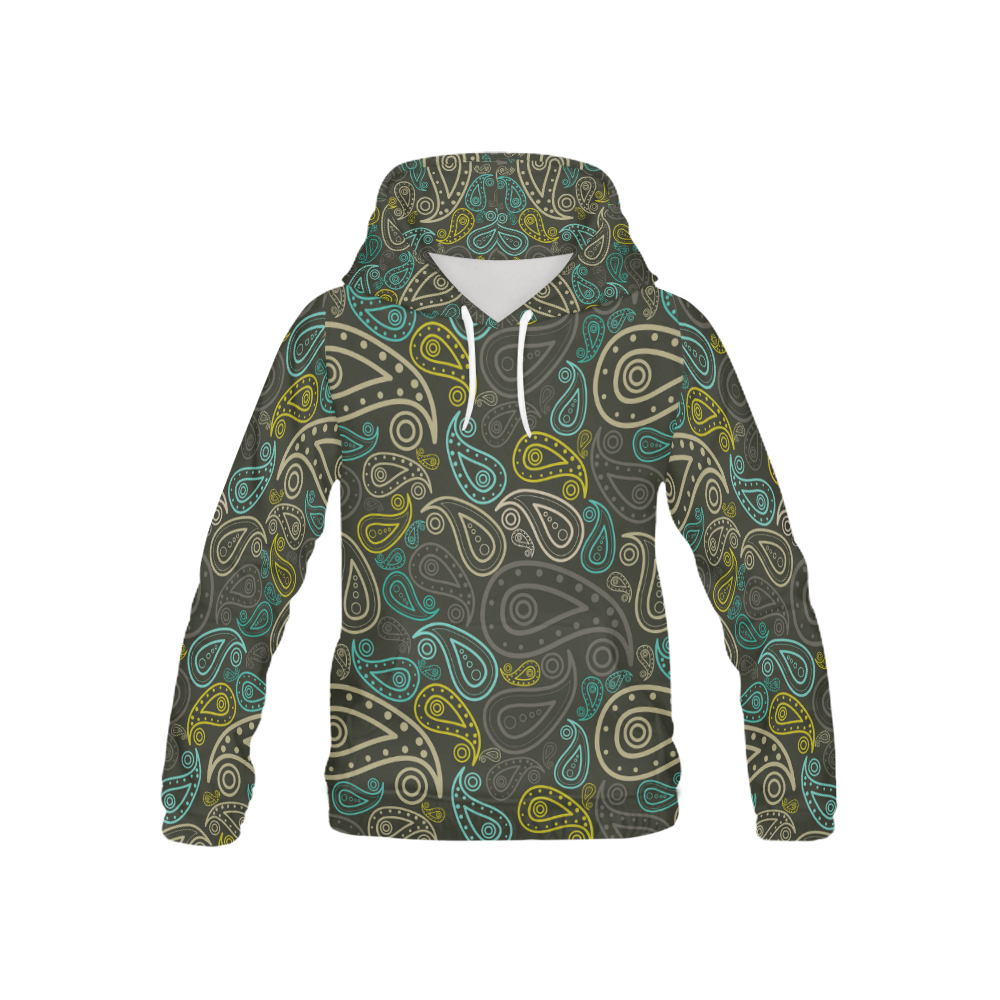 paisley art All Over Print Hoodie for Kid (USA Size) (Model H13)