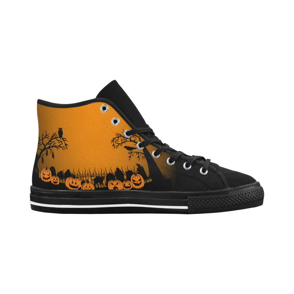 Trick or Treat in the Graveyard Mens Hightops Vancouver H Men's Canvas Shoes/Large (1013-1)