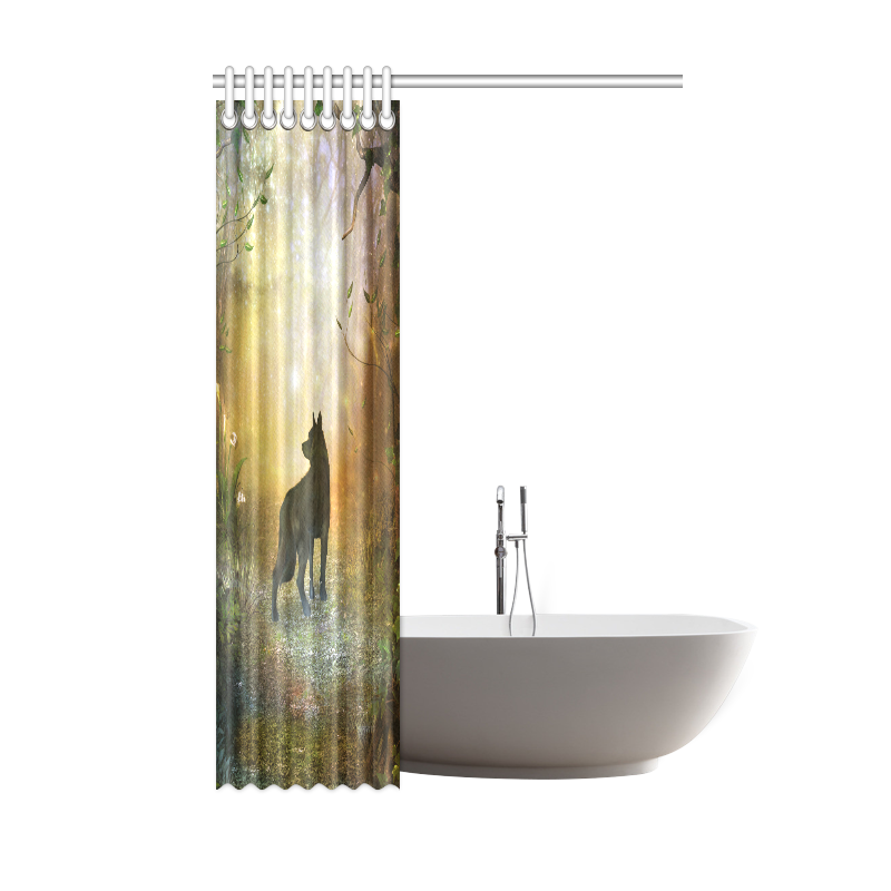 Teh lonely wolf Shower Curtain 48"x72"