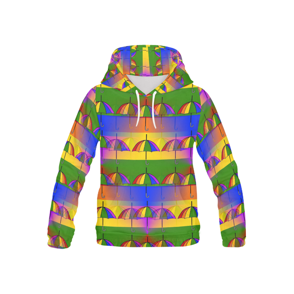 Pride Umbrella Pop by Popart Lover All Over Print Hoodie for Kid (USA Size) (Model H13)