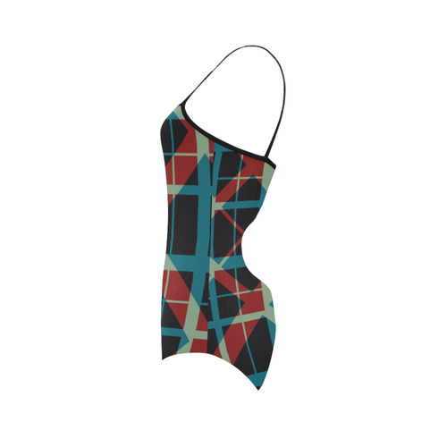 Plaid I Hipster style plaid pattern Strap Swimsuit ( Model S05)